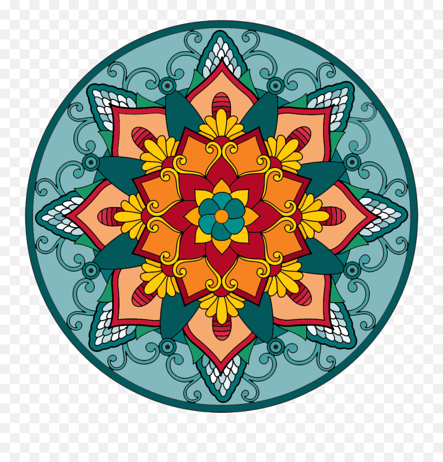 Color Mandala Coloring Pages - Mandala Emoji,Emotions Color Pages