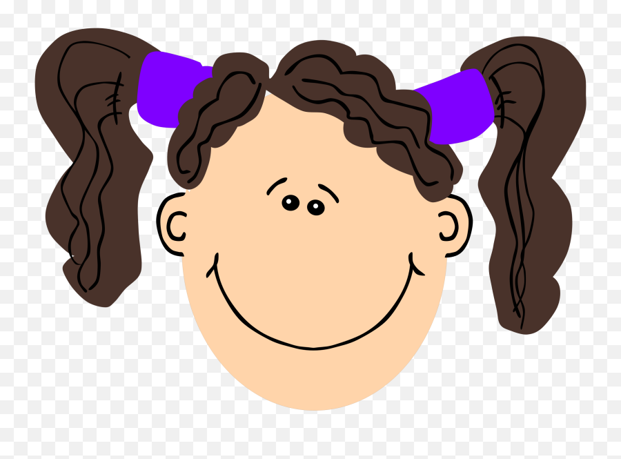 Girl With Brown Hair Clipart - Eg Family Words Story Emoji,Brown Hair Emoji