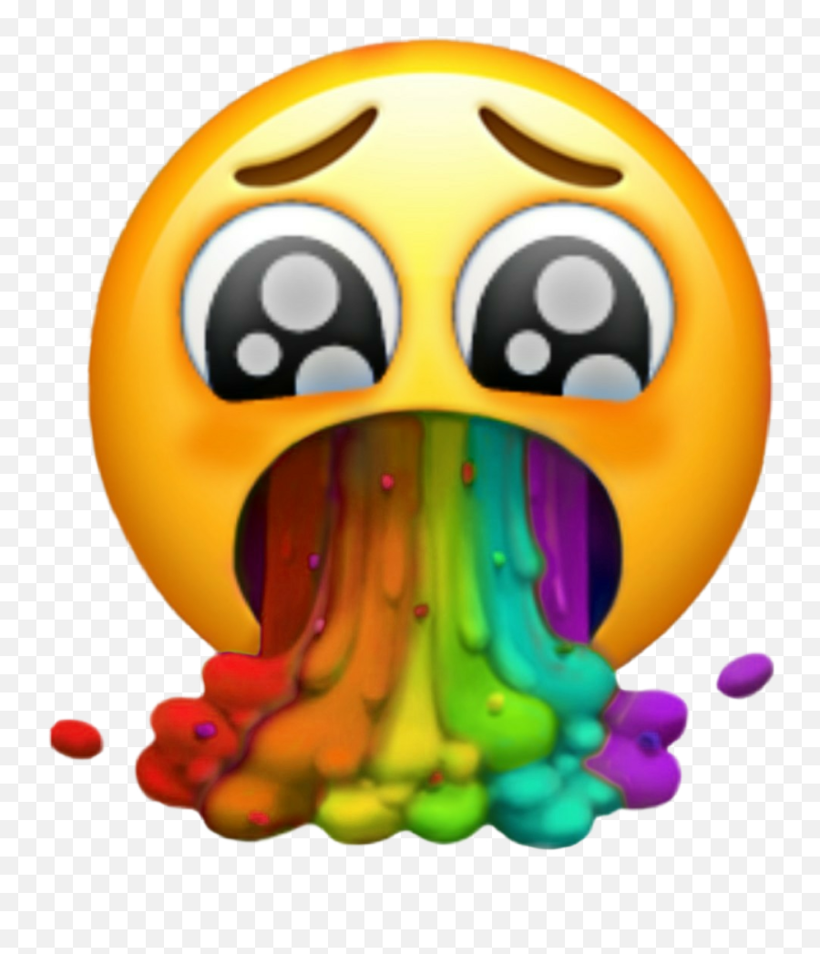 Vomito Vomitar Arcoiris Barf Rainbow - Vomit Sticker Emoji,Emoji Barf
