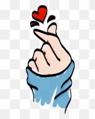 korea kpop Sticker by VikaOktyabrskaya - Korean Heart Sign Transparent Emoji