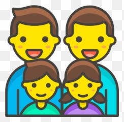 311 - Family Of 4 With 2 Boys Clipart Emoji