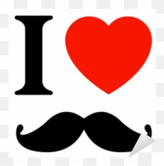 I Love Mustache Sticker Pixers We - Mostache Love Stickers Emoji,Mustache Emoticons