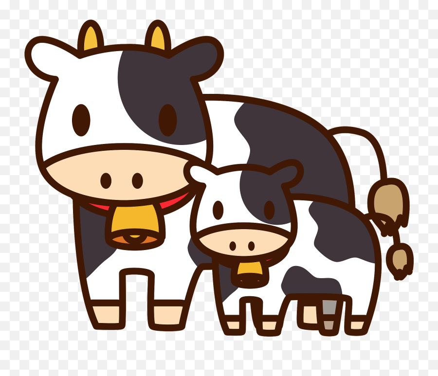 Mother And Baby Cows Clipart - Cow Baby Clip Art Emoji,Mommy Emoji
