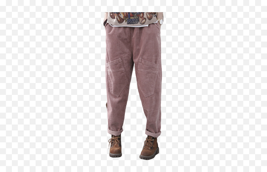 Plus Size Khaki Pants Wide Leg Capris - Pocket Emoji,Emoji Pants For Boy