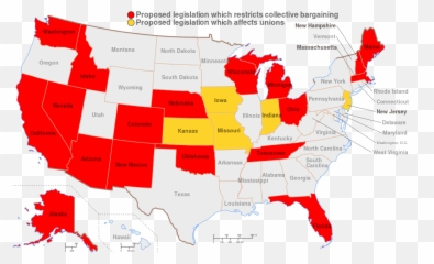 Collective Bargaining Legislation - Every Least Favorite State Emoji