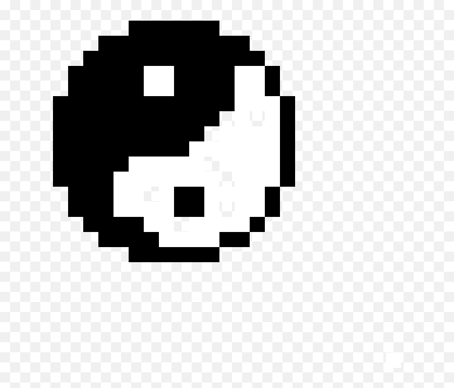 Pixilart - Pixel Art Yin And Yang Emoji,Yin Yang Emoticon