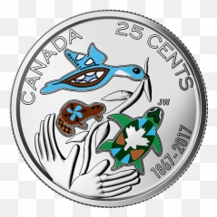 Coin Clipart 25 Cent - Canada 150 Year Emoji