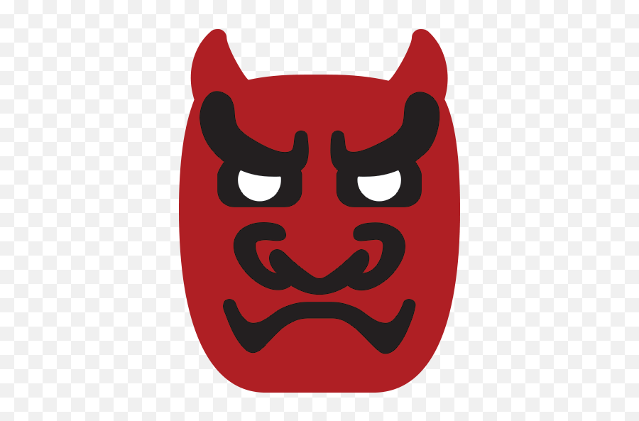Japanese Ogre Emoji For Facebook Email Sms - Illustration,Japanese Face Emoji