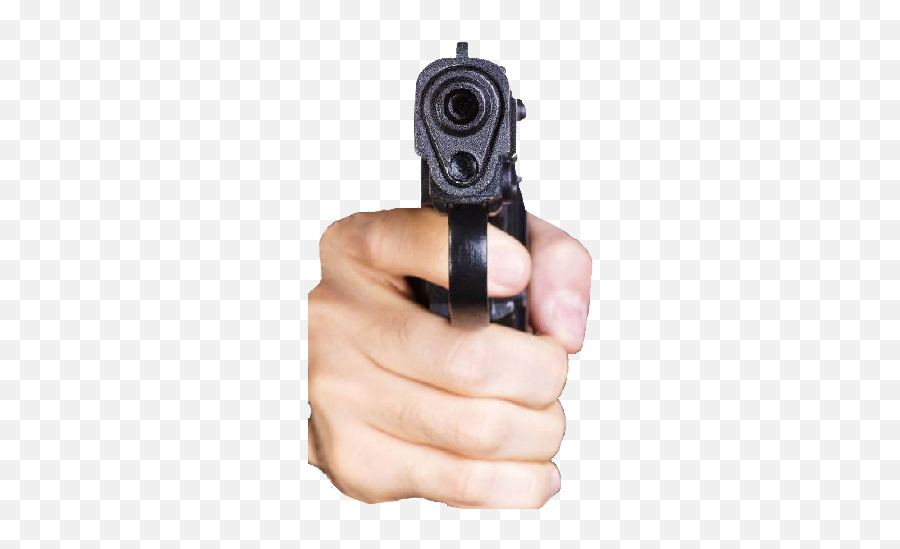 Gun Gunedit Meme Hand Frontfacing - Transparent Gun Pointed At Camera Emoji,Gun Emoji Meme