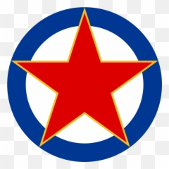 Roundel Of Sfr Yugoslavia Air Force - Yugoslav Air Force Roundel Emoji,Yugoslavia Flag Emoji