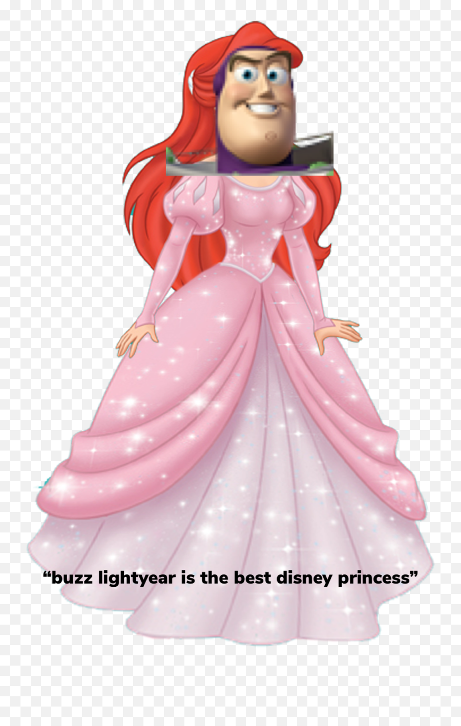 Toy Story Confessions - Princess Ariel Pink Dress Emoji,Buzz Lightyear Emoji