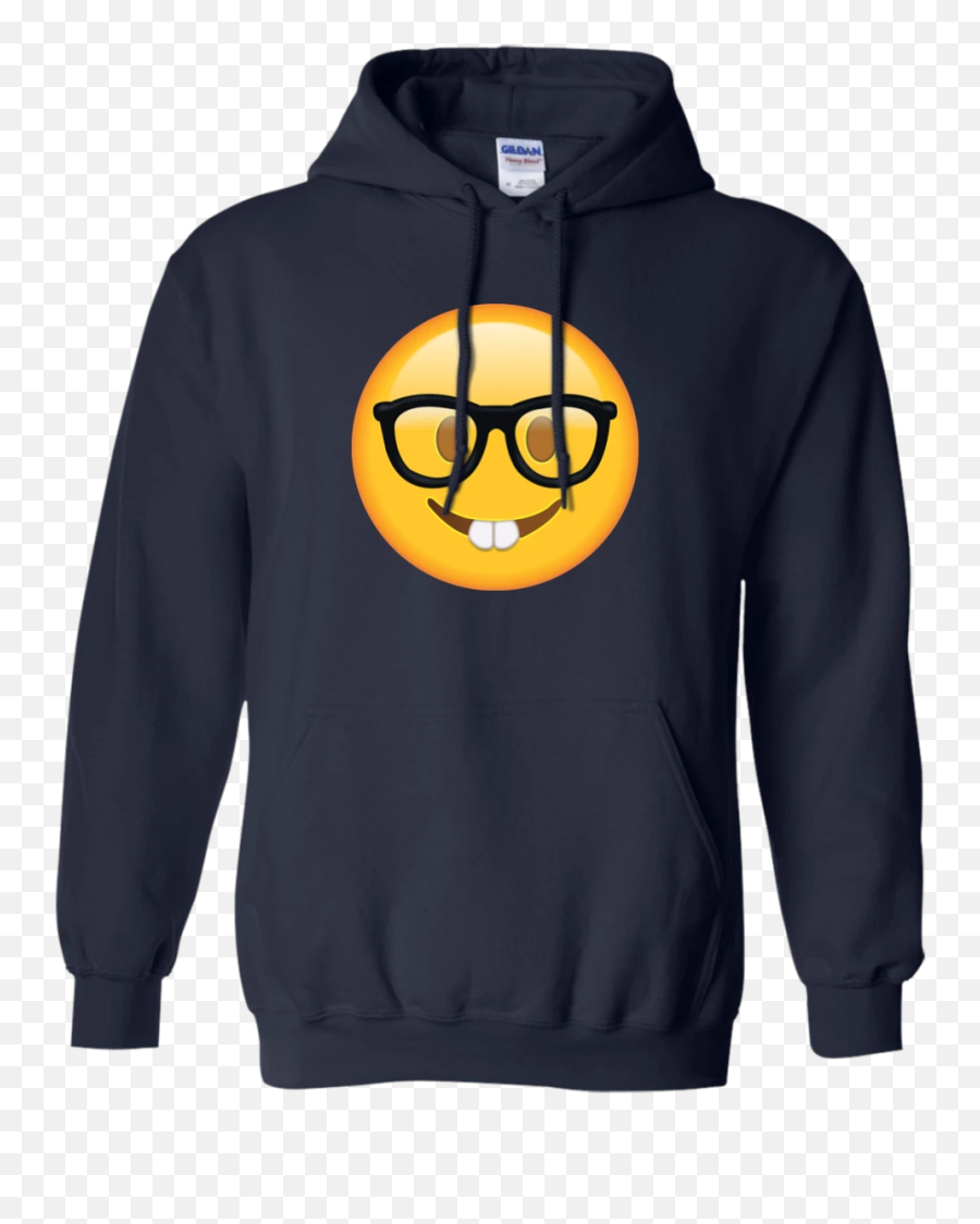 Nerd Glasses Emoji - Nerd Emoji Hoodie,Emoji Hoodies