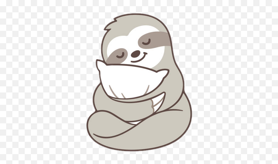 Cute Drawings - Cartoon Drawing Cute Sloth Emoji,Sloth Emoji