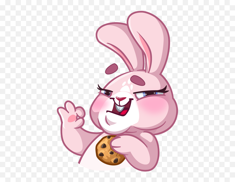 Rosy Bunny By Telegram Messenger Llp - Rosy Bunny Emoji,Bunny Girl Emoji