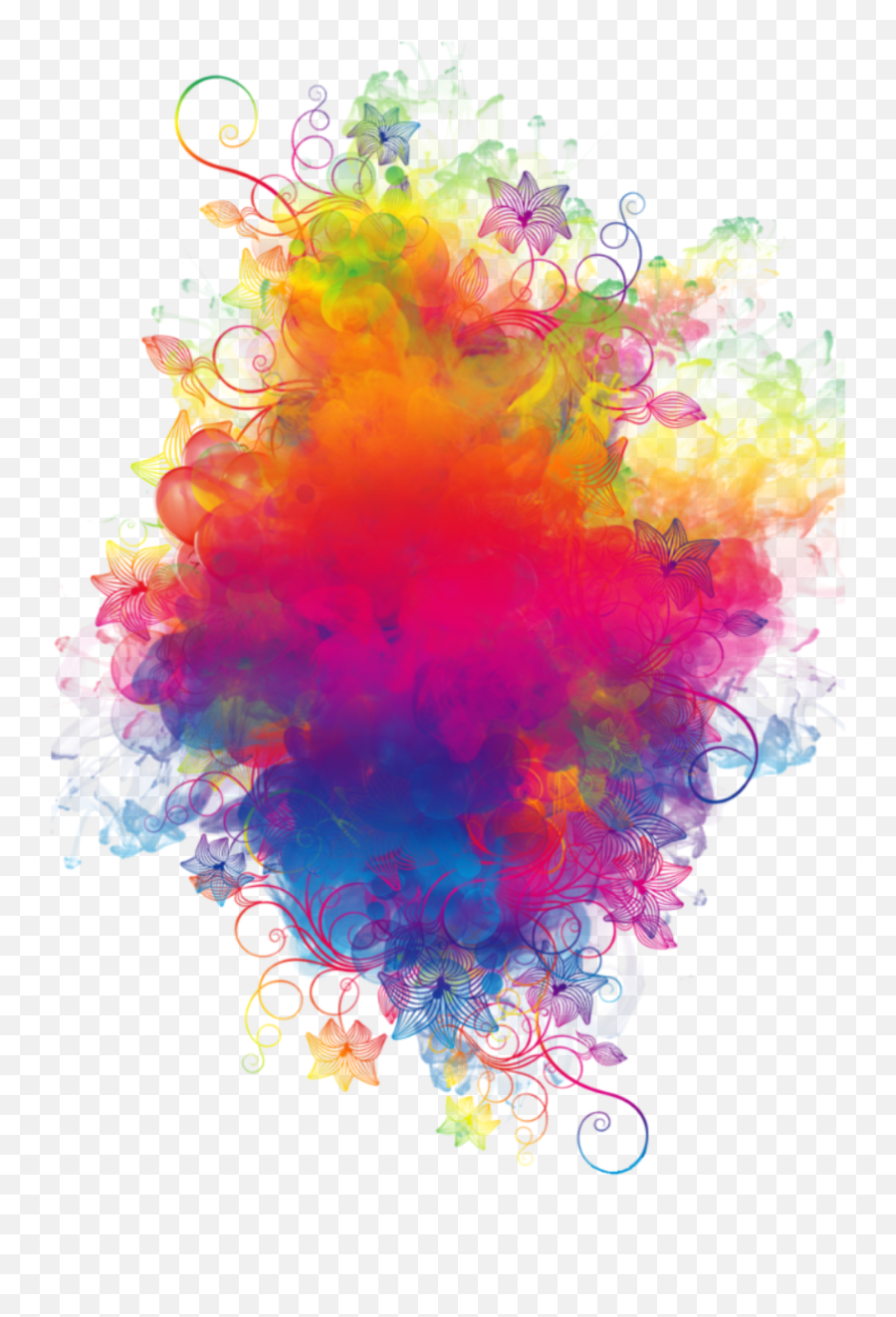 Boom Smoke Colorful Watercolor Rainbow F 953882 - Png Color Smoke Png Emoji,Smoke Emoji Png