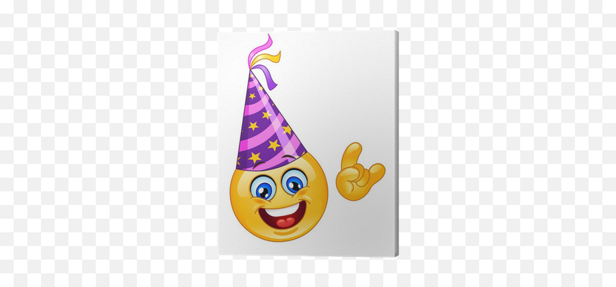 Party Emoticon Canvas Print Pixers - Emoji Birthday Party Invite,Party Emoticon