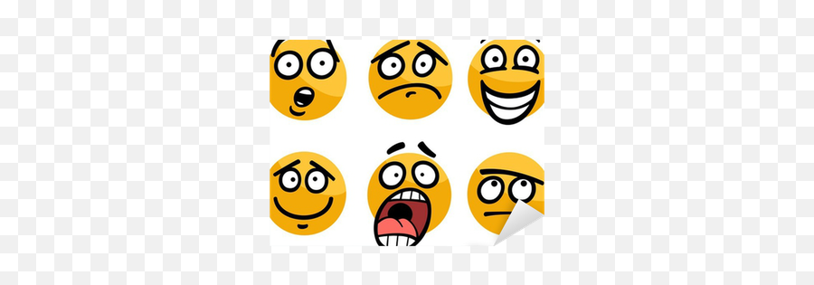 Emotions Set Cartoon Illustration - Dibujos De La Emocion Emoji,Emoticon Set