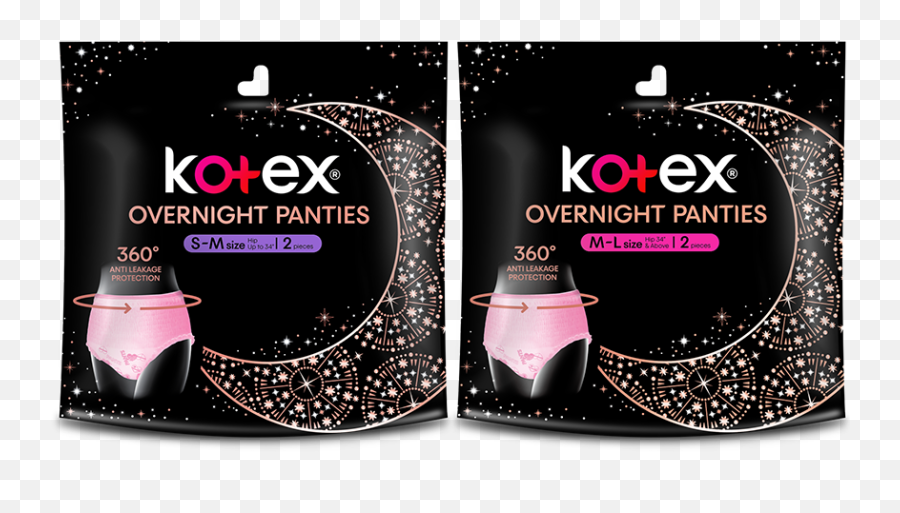 Kotex Period Underwear - Kotex Overnight Panty Size Emoji,Underwear Emoticon