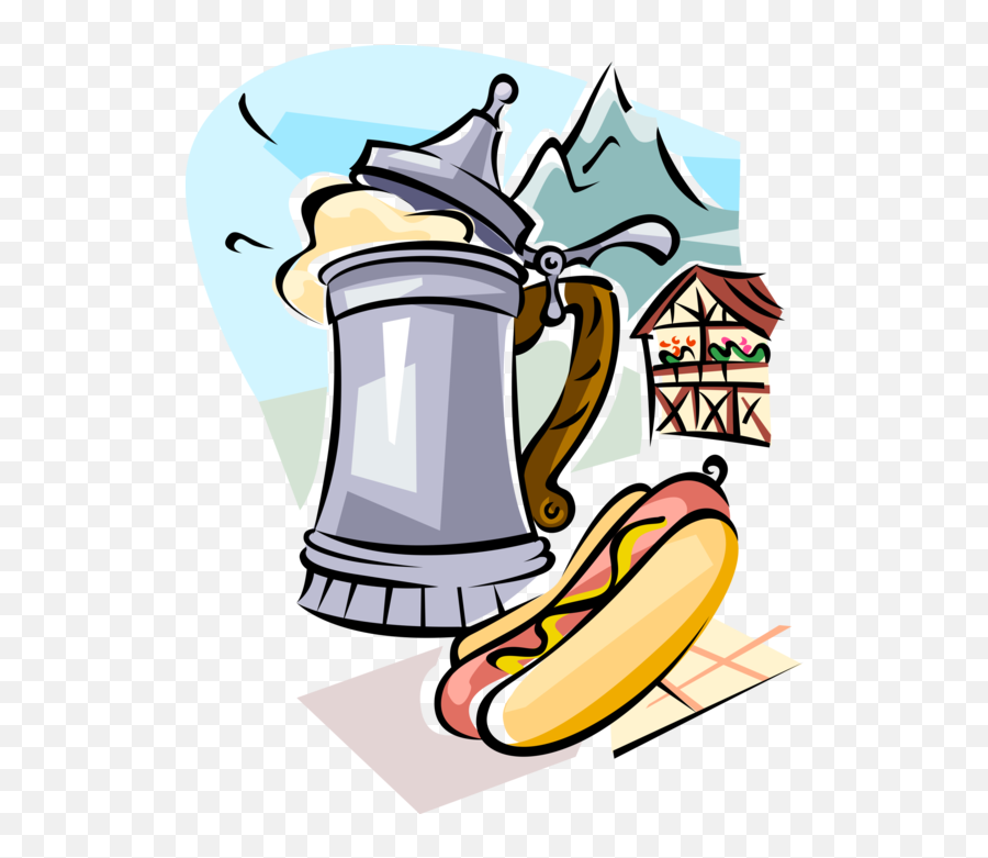 Oktoberfest Vector Cartoon Clip Freeuse Stock - German Beer German Clip Art Transparent Background Emoji,Rosh Hashanah Emoji