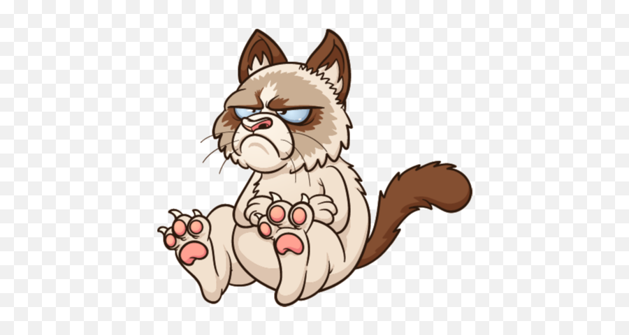 Dont Eat The Cat - Cartoon Emoji,Grumpy Cat Emoji