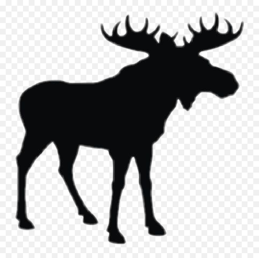 Moose Sticker - Moose Silhouette Emoji,Moose Emoji