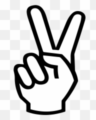Peace Sign Hand Svg Png Download - Data Science Sexiest Job Emoji