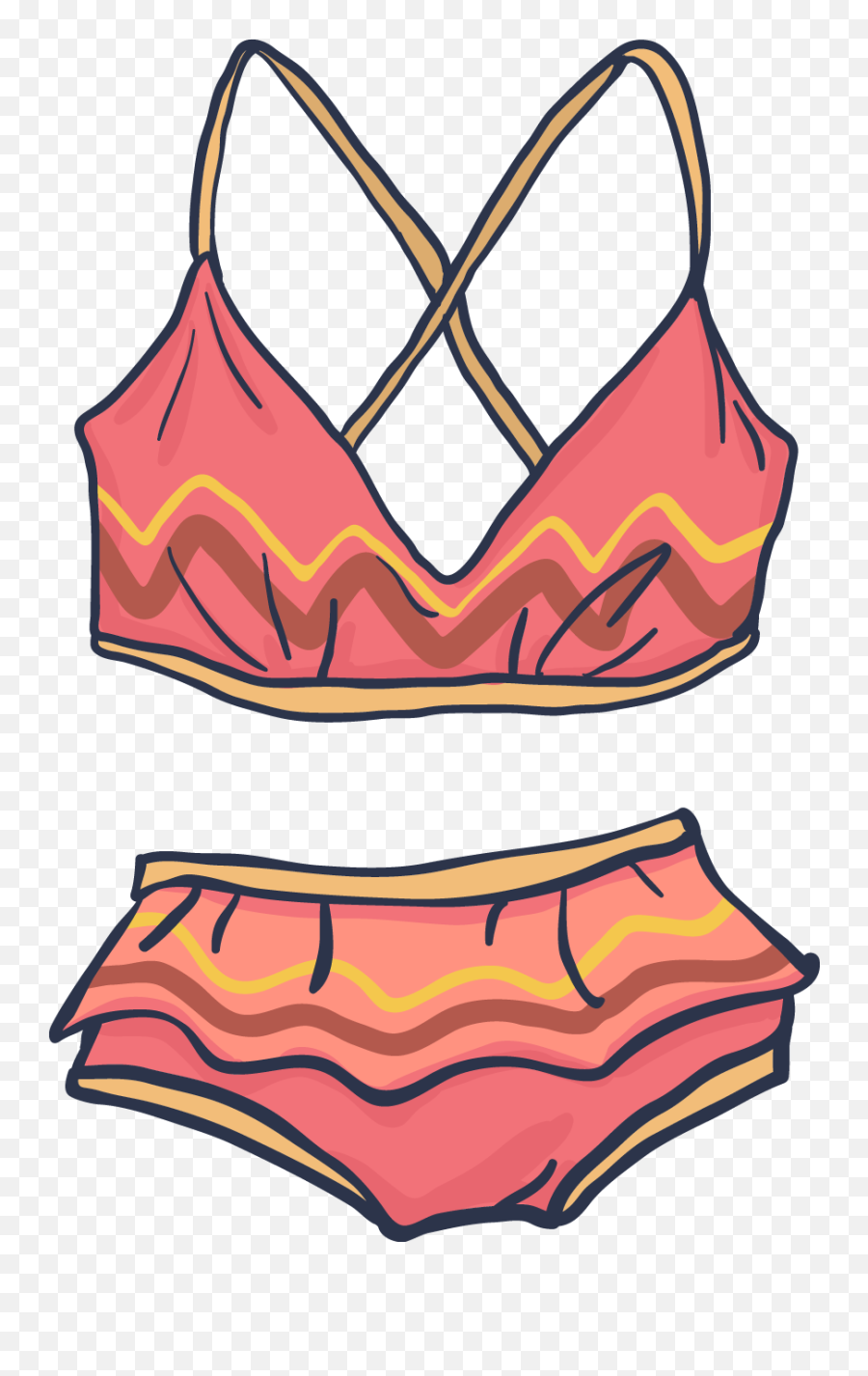 Swimsuit Bikini Clip Art - Png Download Full Size Clipart Bikini Clipart Emoji,Swimsuit Emoji