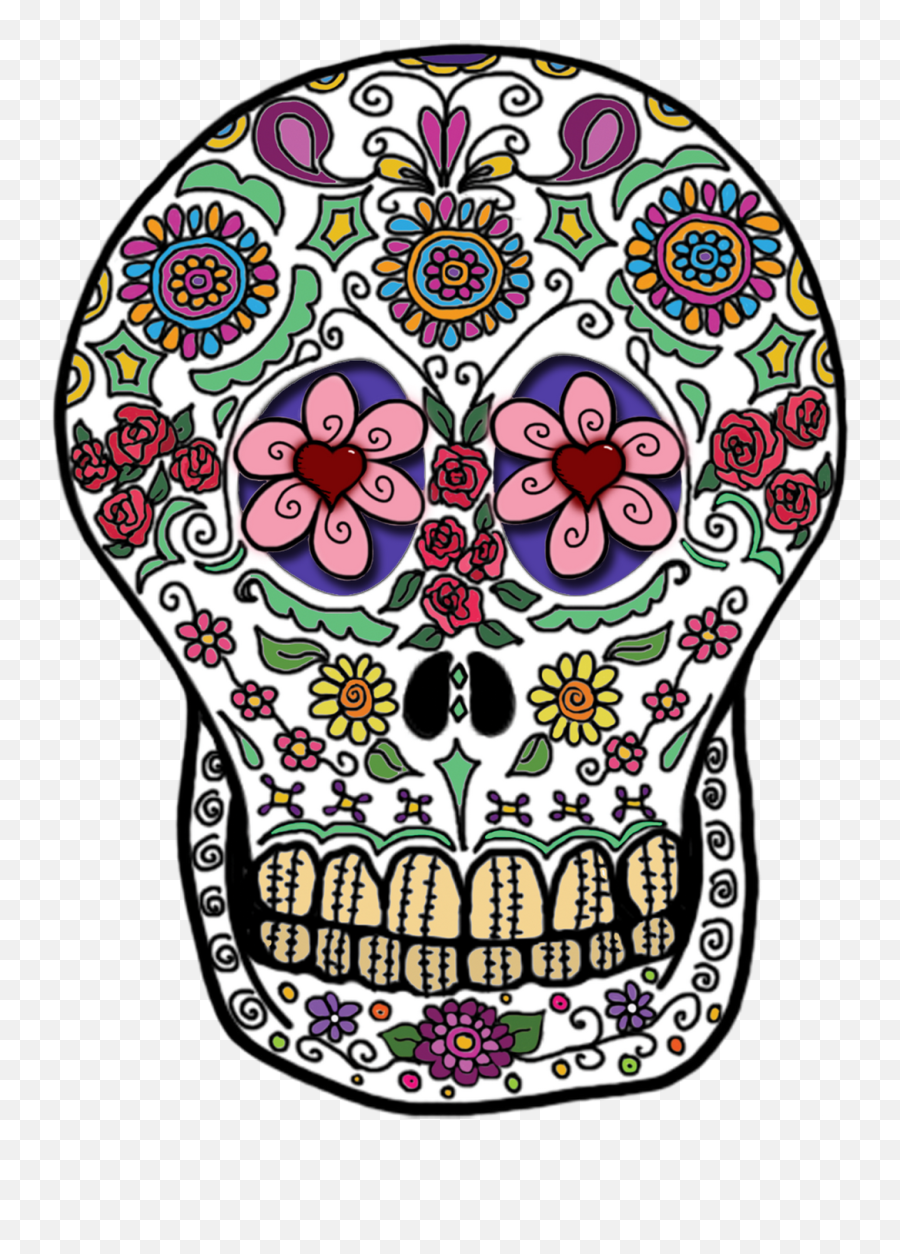 Skulls Transparent Day The Dead - Day Of Dead Skull Png Ofrenda Decoration Png Emoji,Dead Skull Emoji