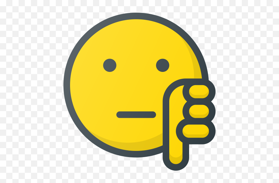 Dislike Emoji Emote Emoticon Emoticons Icon - Dislike Emoji Black And White,Emoji Vs Emoticon