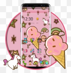 Salmon Unicorn Ice Cream 2d - Cartoon Emoji,Ice Cream Emojis