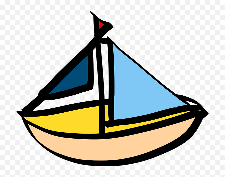 Sailing Boat Cartoon Ship Boot Free - Boat Cartoon Png Emoji,Flag Boat Emoji