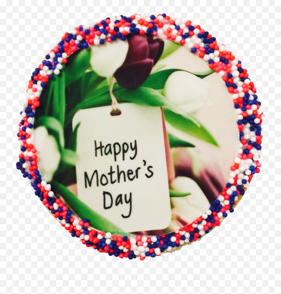 Happy Mothers Day Sugar Cookies With Nonpareils - Mothers Day Flowers Emoji,Mother's Day Emoji