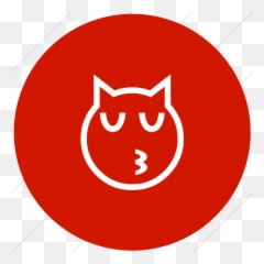 Iconsetc Flat Circle White - Circle Emoji,Cat Emoticons