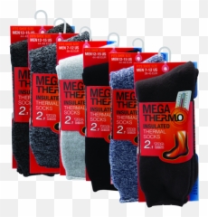 Mens Mega Thermo Insulated Thermal Socks - Orange Emoji
