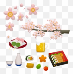 Japanese Food Sushi Beer - Clip Art Emoji