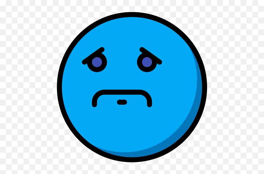 Sad - Free Smileys Icons Circle Emoji,Blue Emoticons