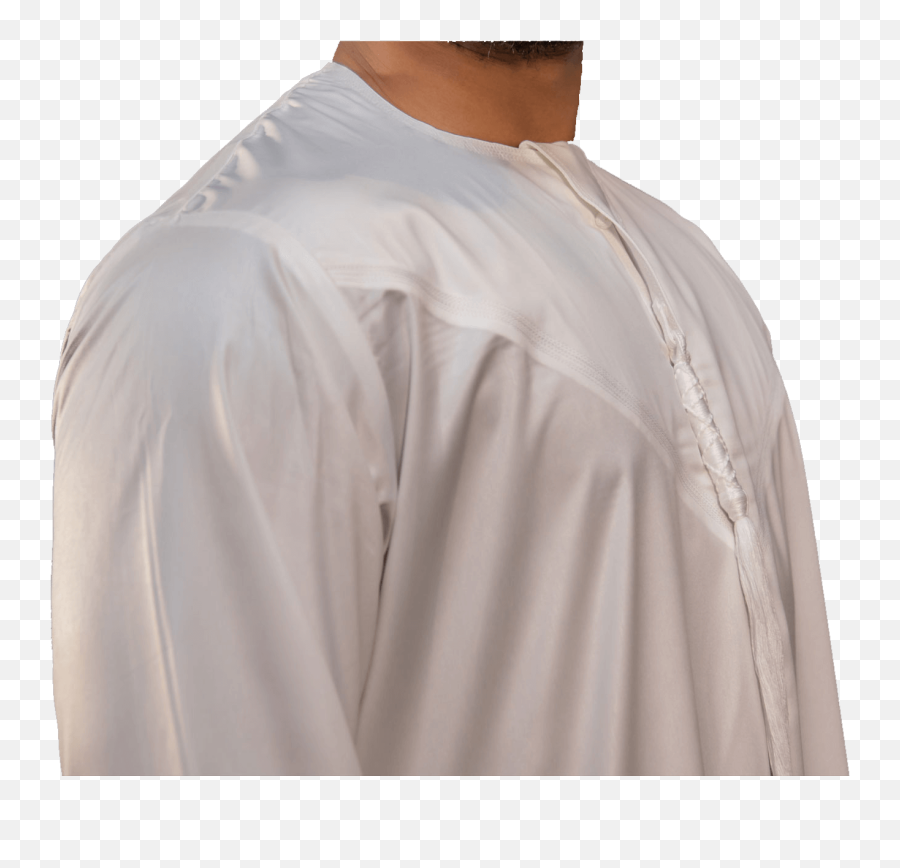 White Emirati Thobe - Blouse Emoji,White Emoji Dress