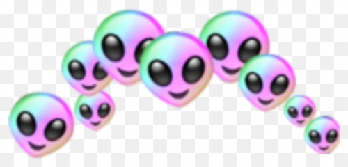 emoji crown emojicrown rainbow alien aliens - Illustration