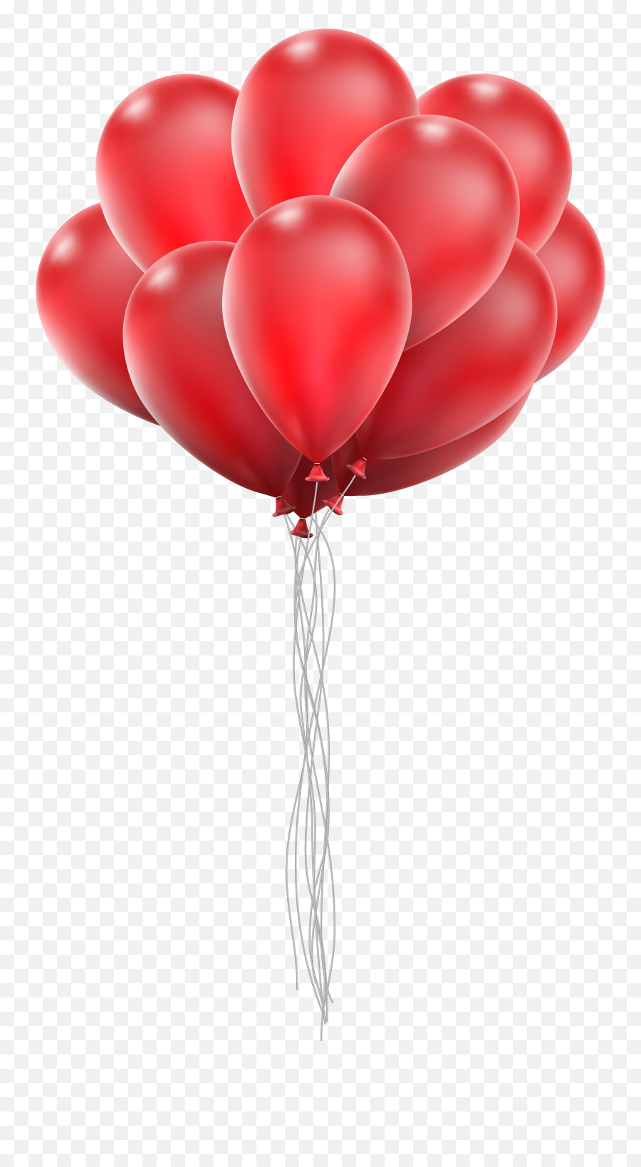 Download Balloon Bunch Png Clip Art Image - Red Balloon Png Transparent Background Heart Balloon Png Emoji,Balloon Emoji
