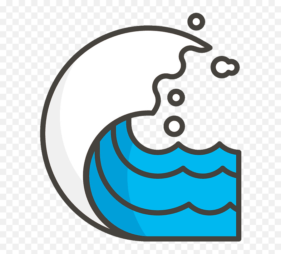 Water Wave Emoji Clipart - Vector Wave Icon Png,Splash Emoji