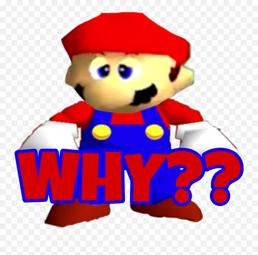 Why Sm64 Mario Sticker - Fictional Character Emoji,Mario Emoji