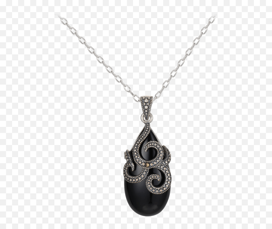Morgan U0026 Paige Art Deco Drop Necklace In Black Agate - Solid Emoji,Drops Mic Emoji