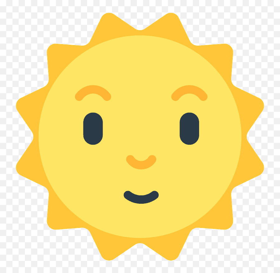 Sun With Face Emoji Clipart - Happy,Umbrella And Sun Emoji
