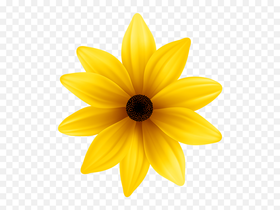 Flower Yellow Blue Clip Art - Transparent Background Yellow Flower Clipart Emoji,Yellow Flower Emoji
