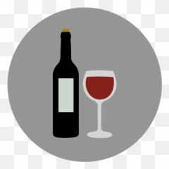 Wine glass circle icon - Transparent PNG u0026 SVG vector file Vino Icono Emoji