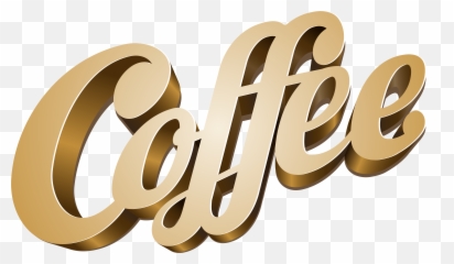 Coffe tips on coffee beans and cup cliparts - Coffee Logo Transparent Gold Emoji