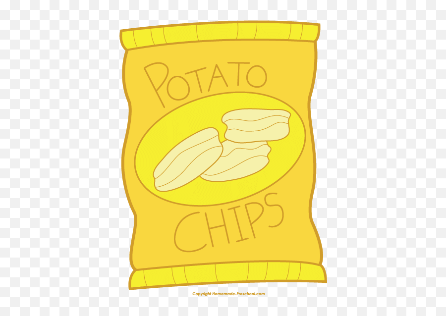 Chips Clipart Black And White - Transparent Bag Of Chips Clip Art Emoji,Potato Chip Emoji