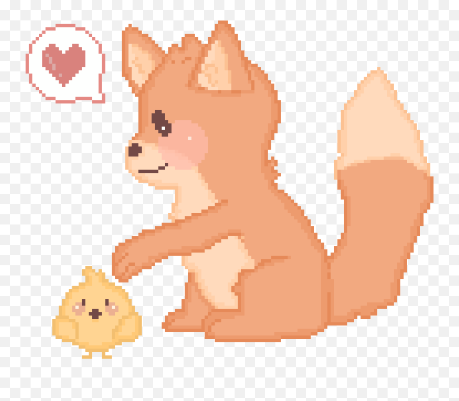 Fox Pixel Sticker By Kp For Ios Android - Pixel Cute Fox Gif Emoji,Fox Emoji Facebook