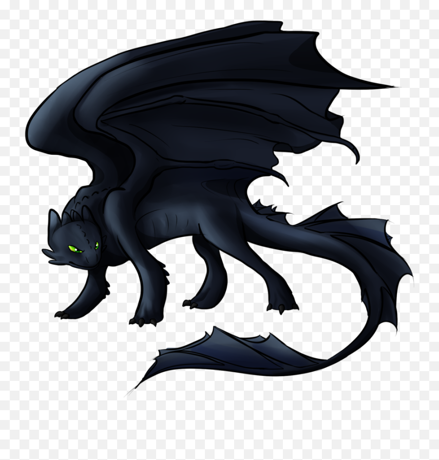 Night Fury Png - Dibujos Del Dragon Furia Nocturna Emoji,New Year Emotions