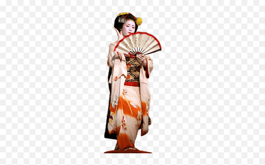 Kimono Png - Geisha Hand Fan In Hand Emoji,Dancing Girl Emoji Costume